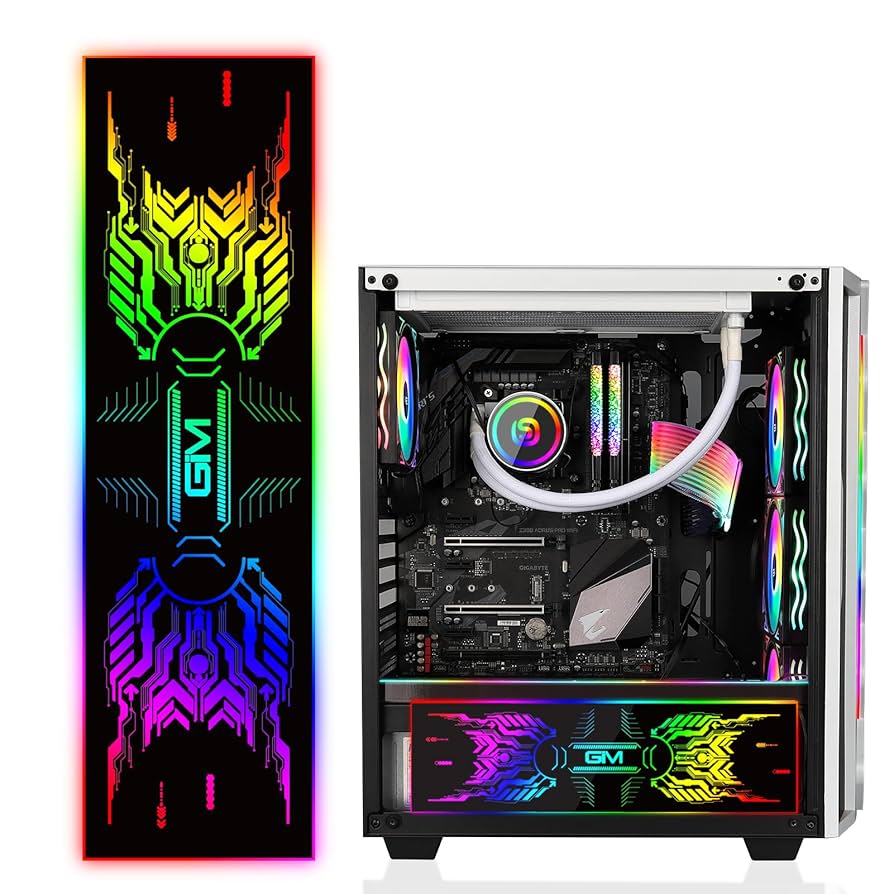 Amazon.co.jp: GIM RGB ディスプレイボード ATX タワーケース
